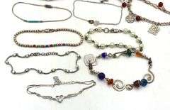 Big group lot of 16 vintage 925 sterling silver bracelets