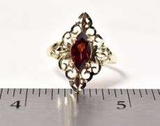 Gorgeous Garnet Ring in 10K Yellow Gold