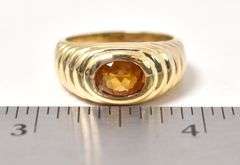 Stunning Citrine Ring in 18K Yellow Gold