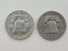 Lot of 2 1952 S Franklin Half Dollars