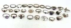 Group lot of Vintage 925 sterling silver rings