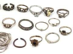 Group lot of Vintage 925 sterling silver rings