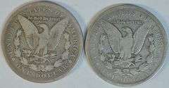 Scarce 1878-CC & Rare 1879-CC Morgan Silver Dollars
