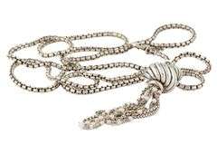 Sterling silver David Yurman Seed Pearl Tassel Pendant Necklace