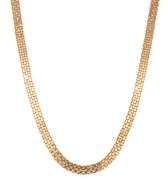 Popular 14K YG Hand Made Flat Necklace