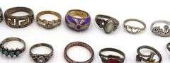 Group lot of Vintage 925 sterling silver rings