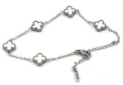 Stainless steel 5 clover adjustable bracelet