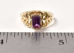 Ravishing 14K Yellow Gold Color Change Sapphire Gemstone Ring