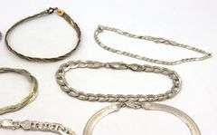 Group lot of 10 vintage 925 sterling silver bracelets