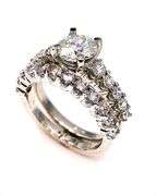 Dazzling 2 Band 2.75 Lab Simulated Diamond Ring Set