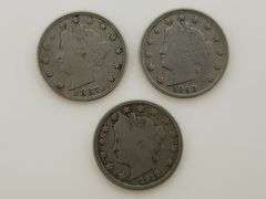 1887, 1890, 1912 Liberty Head Nickels