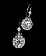 Exceptional 3.15 Ctw Ice Blue Lab Simulated Diamond Earrings