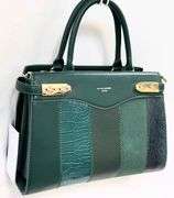 Stylish Multi Textured Green Color Designer Bag By David Jones-Paris