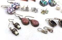 Group lot of 925 sterling silver earrings