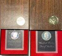 5 Brown Box Ike Silver Dollars