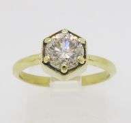 18k Yellow Gold Solitaire Diamond Ring