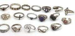 Group lot of Vintage 925 sterling silver rings