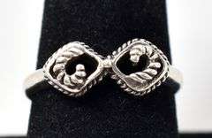 Fancy Infinity Ring in Sterling Silver