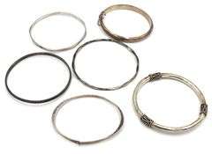 Group lot of vintage 925 sterling silver bangles