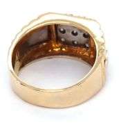 Man's 14K W&Y Gold Rolex Style Diamond Cluster