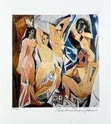 Pablo Picasso, The Women of Avignon, Hand Signed by the Estate
