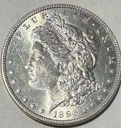 1886 BU Raw Frosty White Morgan Dollar
