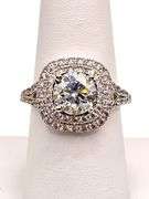 Dazzling 2.3 Ct Ice Blue Lab Simulated Diamond Ring