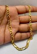 14K Yellow Gold Figaro Link Chain