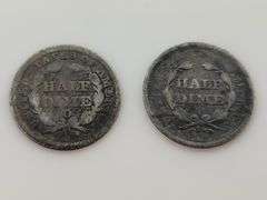 1851-O & 1855-O 1/2 Dimes