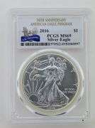 2016 American Silver Eagle 30TH Anniversary, PCGS MS69
