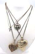 Group lot of 4 vintage 925 sterling silver necklaces