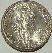 1926 Full Split Bands BU Mercury Dime