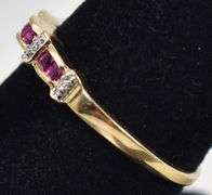Darling Ruby and Diamond Ring in 14K Yellow Gold