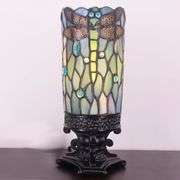 Small Stained Glass Dragonfly Table Lamp