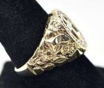 Holy 10K Yellow Gold Black Onyx and Diamond Ring