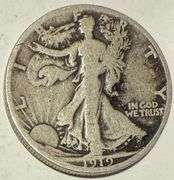 Two Tone 1919 S Walking Liberty Half