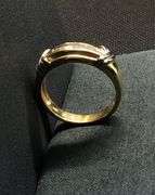 MEN’S 14K YELLOW AND WHITE GOLD NATURAL DIAMOND WEDDING BAND