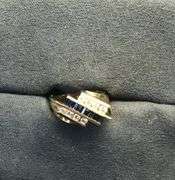 MEN’S 14K YELLOW GOLD WITH SAPPHIRE AND NATURAL DIAMOND