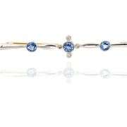 14k (585) Yellow and White Gold Natural Sapphire and Diamond Pendant