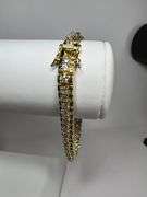 Sparkling 14 Kt Gold Plated Tennis Bracelet