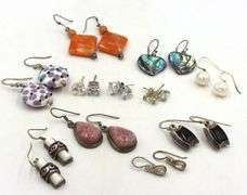 Group lot of 925 sterling silver earrings
