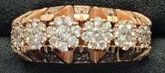 UNIQUELY DESIGNED 14K ROSE GOLD NATURAL DIAMOND RING