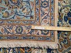 Authentic Antique Persian Kashan  silk and wool rug 10x14.5