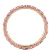 14kt Rose gold 1.85ctw Pink Sapphire Eternity Band Ring