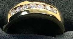 MEN’S 14K YELLOW GOLD NATURAL DIAMOND WEDDING BAND