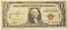 $1 1935A Hawaii Overprint Emergency Issue Silver Certificate