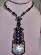 Art Deco Style Sapphire and Diamond Necklace