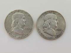 1954 P&D Silver Franklin Half Dollars