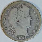Rare key date 1893-S Barber Half Dollar in Good+