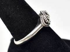 Fancy Infinity Ring in Sterling Silver